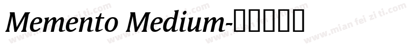 Memento Medium字体转换